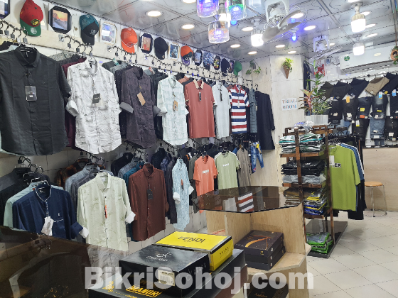 Ready made clothes jents items showroom
